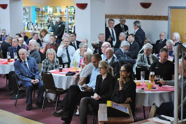 The funeral service for David Browett at the Parkway Sports and Social Club