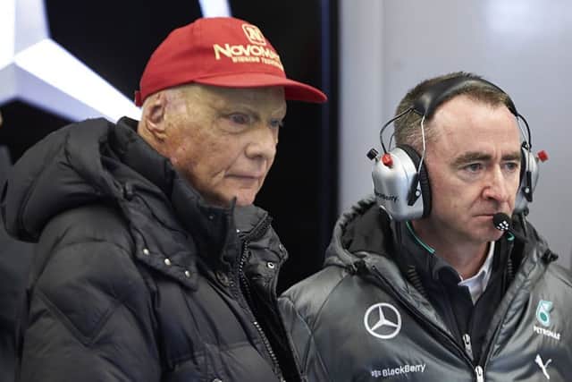 Niki Lauda (left).