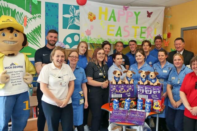 Poorly children and staff are given Easter eggs
