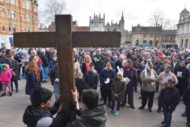 Good Friday Walk of Witness parade and service at Cathedral Square