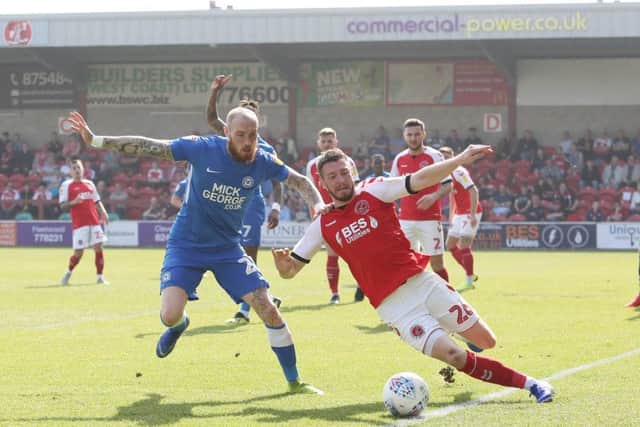 Marcus Maddison in action for Posh against Fleetwood. Photo: Joe Dent/theposh.com.