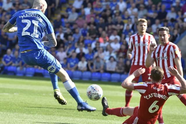Posh star Marcus Maddison in action against Sunderland. Photo: David Lowndes.
