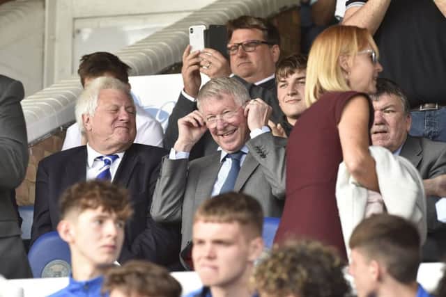 Sir Alex Ferguson in the director's box for Posh v Sunderland. Photo: David Lowndes.