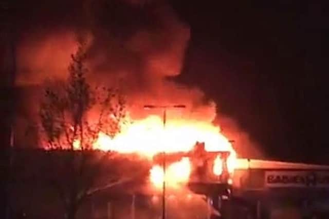 A photo of the fire sent in by Toby Wood, which was taken by his granddaughter