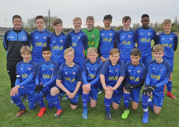 Yaxley under 14s contest a cup final on Sunday. From the left are, back,  Ian Laughton, Louis Rodriguez, Finn Bryant, Dan Irving, Christopher Brazil, Jamie Hall, Morgan Horsack, Kaylum Timberlake, Adrian Lutolli, front, Francis Buckle, Lian Unalkat, Will Kirby, Matt Hill, Jayden Kacinievow, George Dhanushan and Harley Laughton.