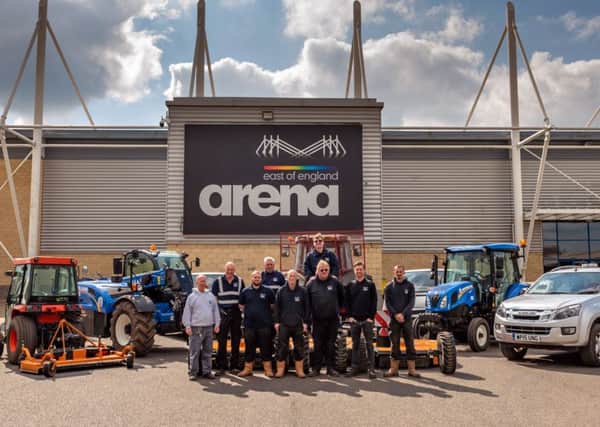 The  grounds team, with head of operations, Ryan Moroney, second from left, front row, and Jason Lunn, venue director, on the right, back row.