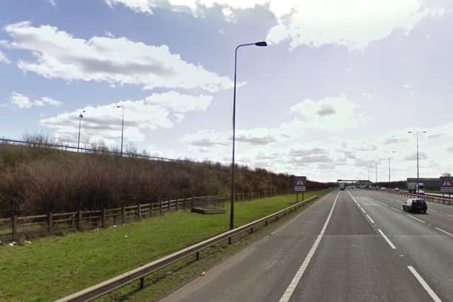 Junction 16 southbound exit and entry slip roads