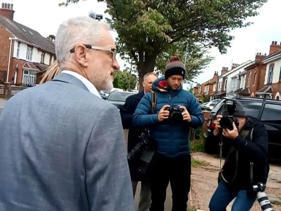 Jeremy Corbyn canvassing in Grange Road