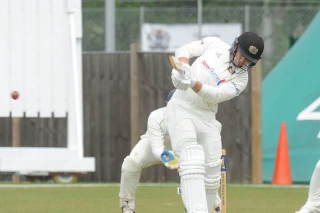Alex Mitchell batting for Peterborough Town against Rushden. Photo: David Lowndes.