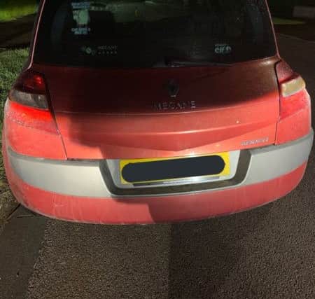 The red Megane. Pic: BCH Road Policing