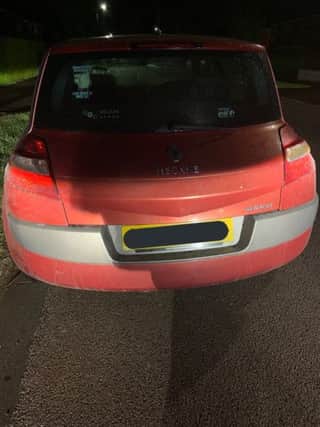 The red Megane. Pic: BCH Road Policing