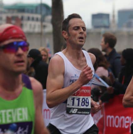 James Skinner in action in the London Marathon. Picture: Tim Chapman