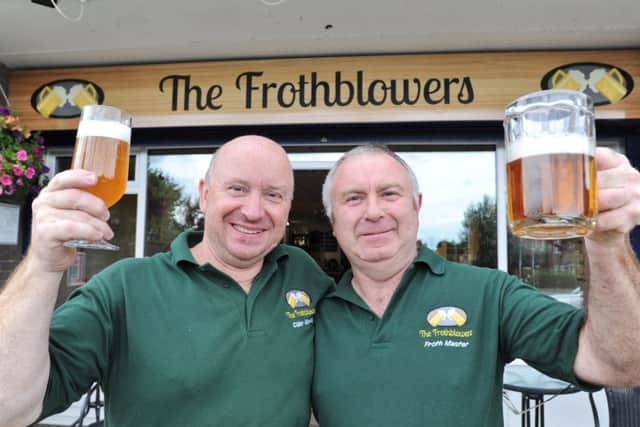 John Lawrence and Steve Williams outside The Frothblowers