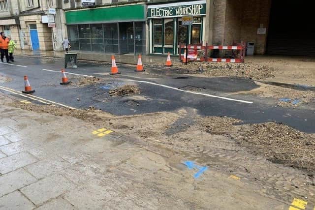 The emergency works in February. Photo: Sukhi Dhamrait
