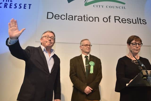 Cllr Peter Hiller (left)