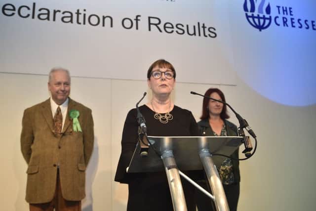 The result being announced for Fletton and Stanground