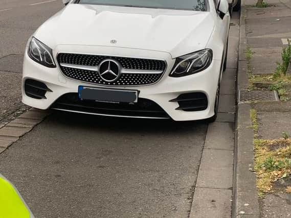 The Mercedes which was stopped. Photo: BCH Road Policing Unit