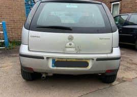 Car seized and driver reported