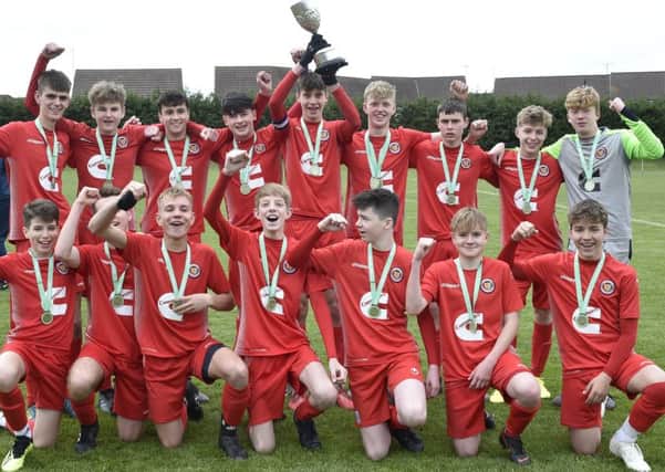The Stamford Under 15 team that won a cup final last weekend. Photo: David Lowndes.