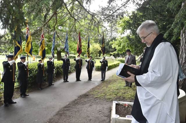 Jimmy the Donkey memorial service at Central Park led by Canon George Rogers and attended by members of the  Peterborough Branch of the Royal British Legion EMN-191205-090156009