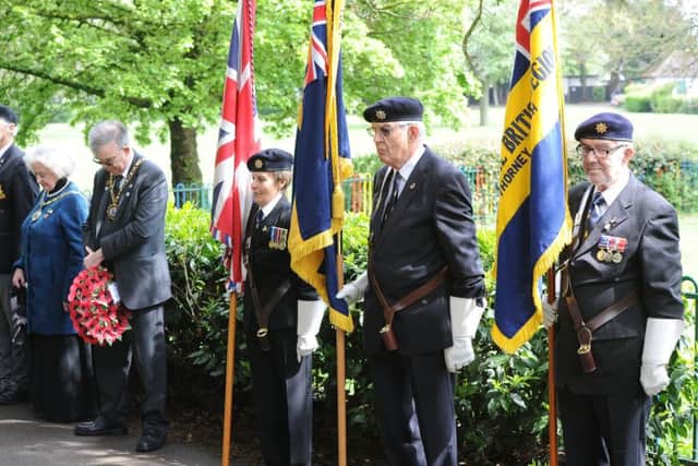 Jimmy the Donkey memorial service at Central Park led by Canon George Rogers and attended by members of the  Peterborough Branch of the Royal British Legion EMN-191205-090156009