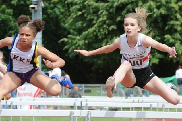 Katie Calcutt won the Under 17 hurdles.