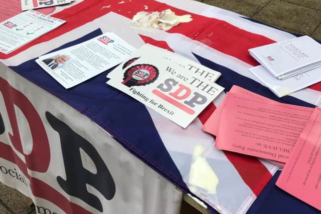 Milkshake said to have been thrown at the SDP stall