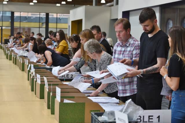 The election count at Sand Martin House