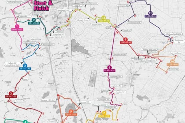 The route on Sunday