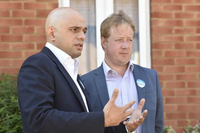 Sajid Javid and Paul Bristow in Gunthorpe