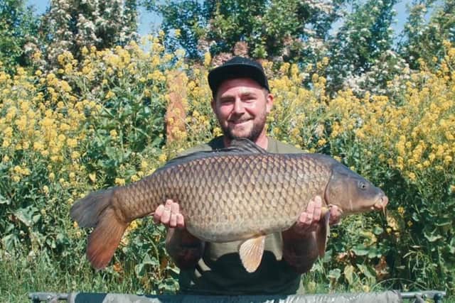 Ben Bircham caught this cracking 24lb carp on the Lapwing Pool at Float Fish Farm Fishery.