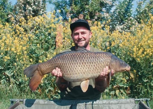 Ben Bircham caught this cracking 24lb carp on the Lapwing Pool at Float Fish Farm Fishery.