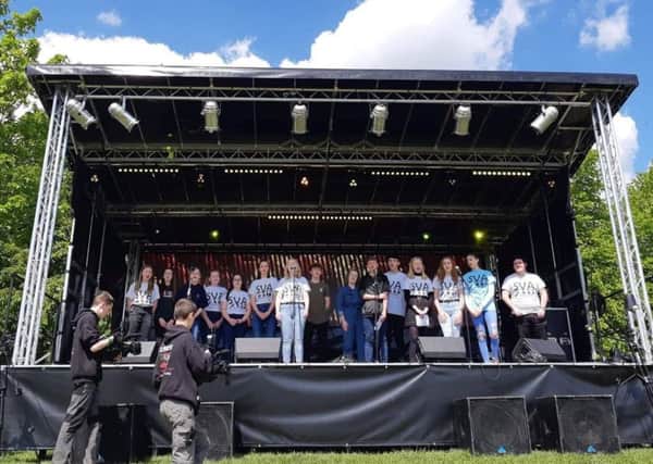 The Encore group performing at the recent Yaxley Festival