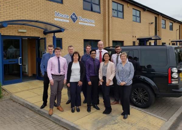 The team at Moore Thompson in Peterborough.