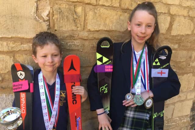 Top skiers Jasper Blackwell and his sister Lucy.