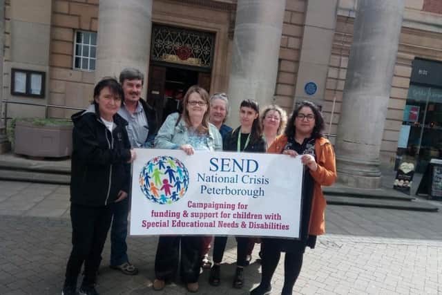 The protest over SEND funding and support in Bridge Street