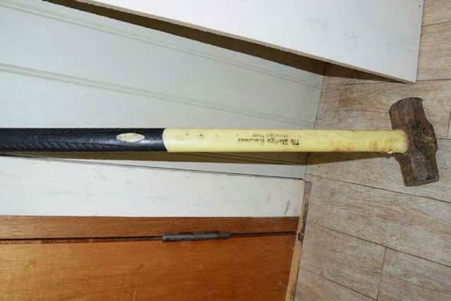The sledgehammer Mcrae used