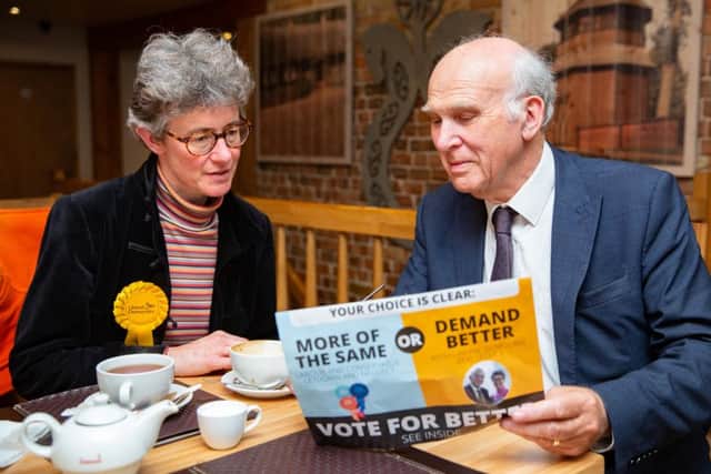 Beki Sellick with Vince Cable. Photo: Terry Harris