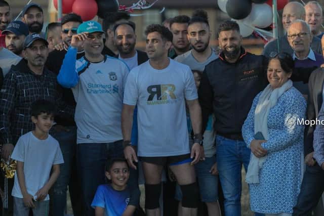 Tariq Mahmood with friends and family
