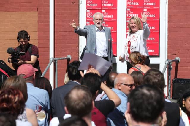 Labour leader Jeremy Corbyn campaigning with the party's prospective parliamentary candidate Lisa Forbes in Peterborough ahead of the upcoming by-election. Picture: Danny Lawson/PA Wire