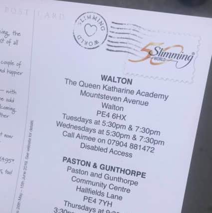 A Slimming World leaflet