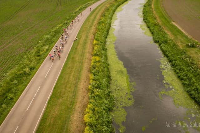Riders taking part in the race. Pic: Aerial View Soliutions