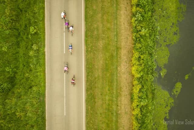 Riders taking part in the race. Pic: Aerial View Soliutions