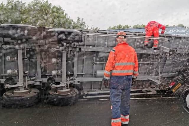 The lorry crash.