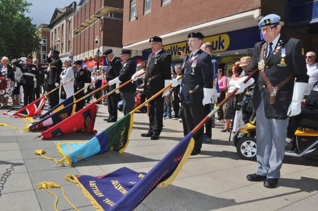 A commemorative service in Peterborough city centre to mark 75 years since the D-Day landings