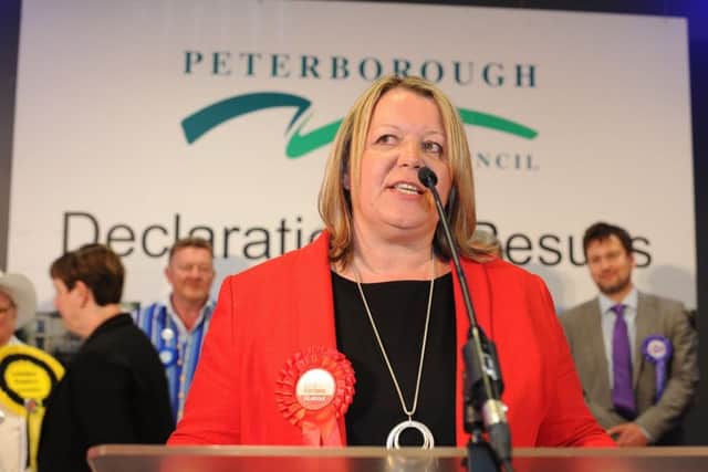 Lisa Forbes giving her victory speech after being elected