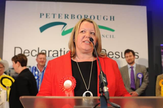 Lisa Forbes giving her victory speech