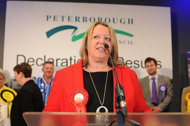 Lisa Forbes giving her victory speech