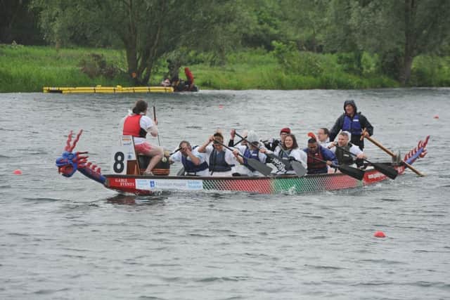 Dragon Boat racing 2019 at the PCRC Rowing course, Thorpe Meadows. EMN-190906-164627009