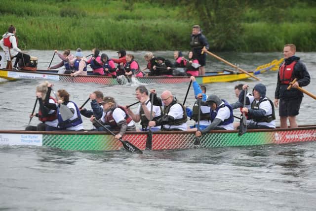 Dragon Boat racing 2019 at the PCRC Rowing course, Thorpe Meadows. EMN-190906-164711009